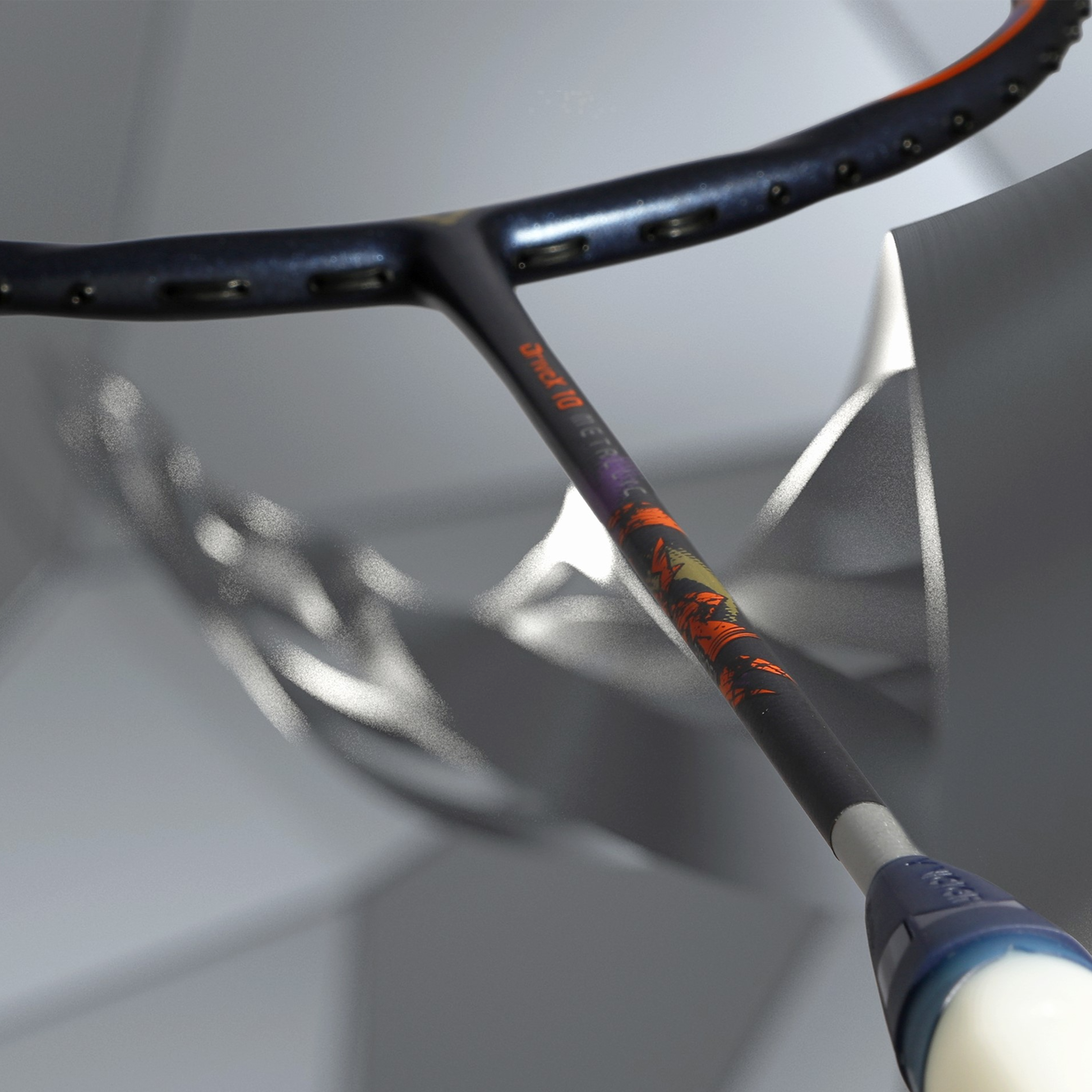Front view of Victor DriveX 10 Metallic Badminton Racket