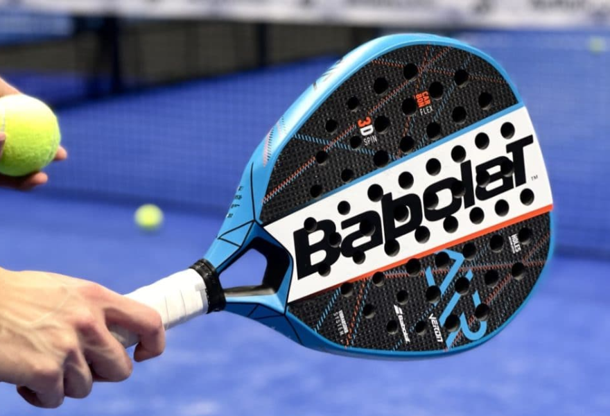 Babolat Padel Racket With Player hand