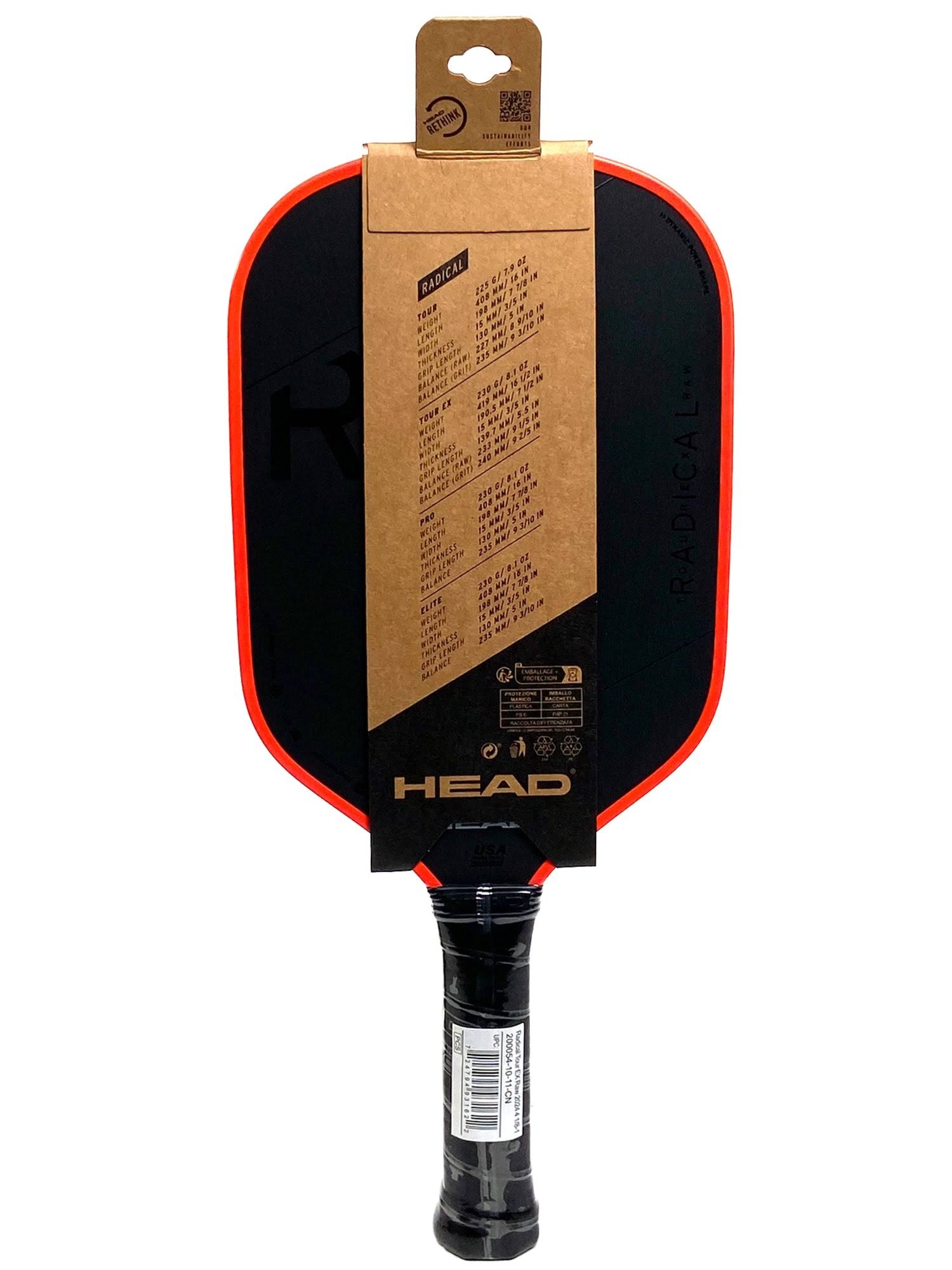 Head Radical Tour Raw Ex PickleBall Racket -2024