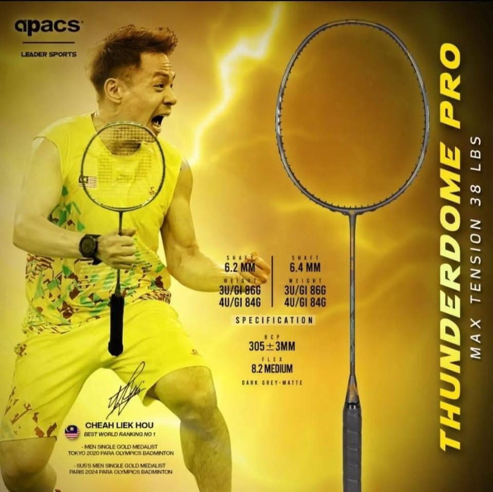 APACS Thunderdome Pro 6.2 4U Badminton Racket