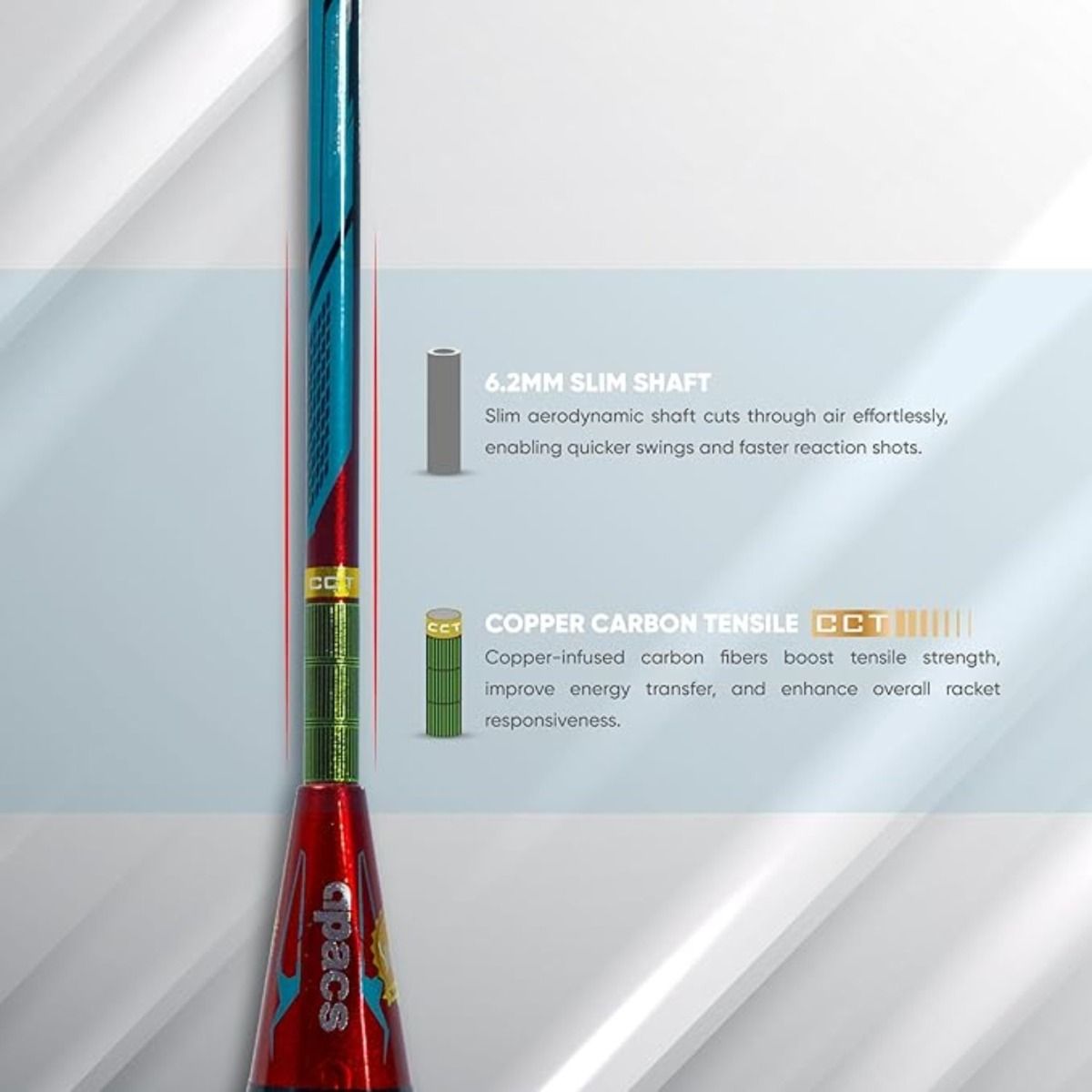 APACS Ziggler Pro 6.2 Badminton Racket