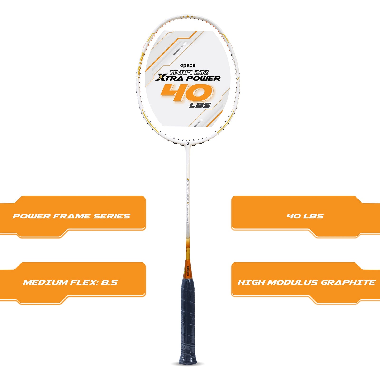 APACS Finapi 232 Xtra Power Badminton Racket TriplePointSports