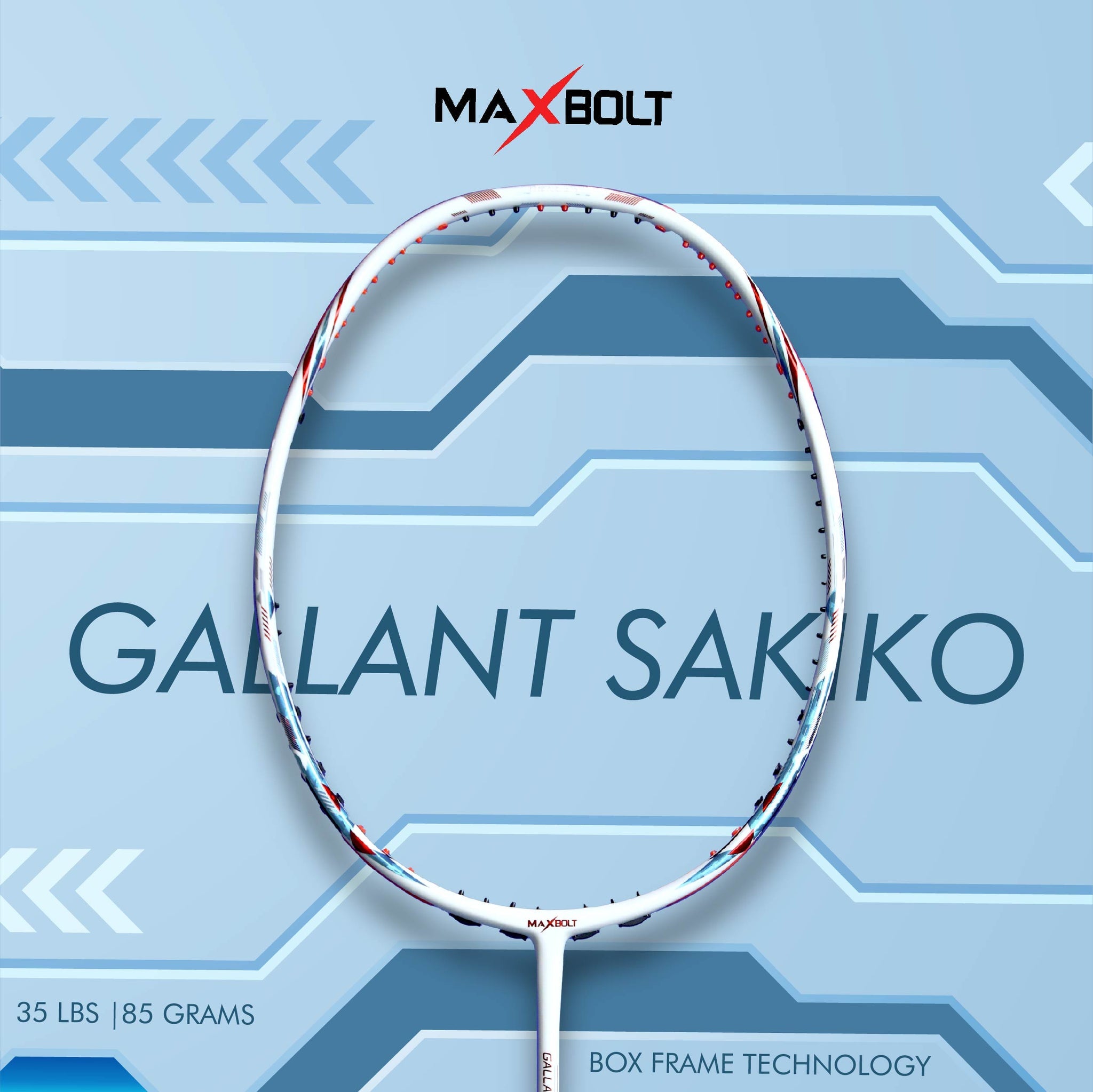 Maxbolt Gallant Sakiko Badminton Racket - White