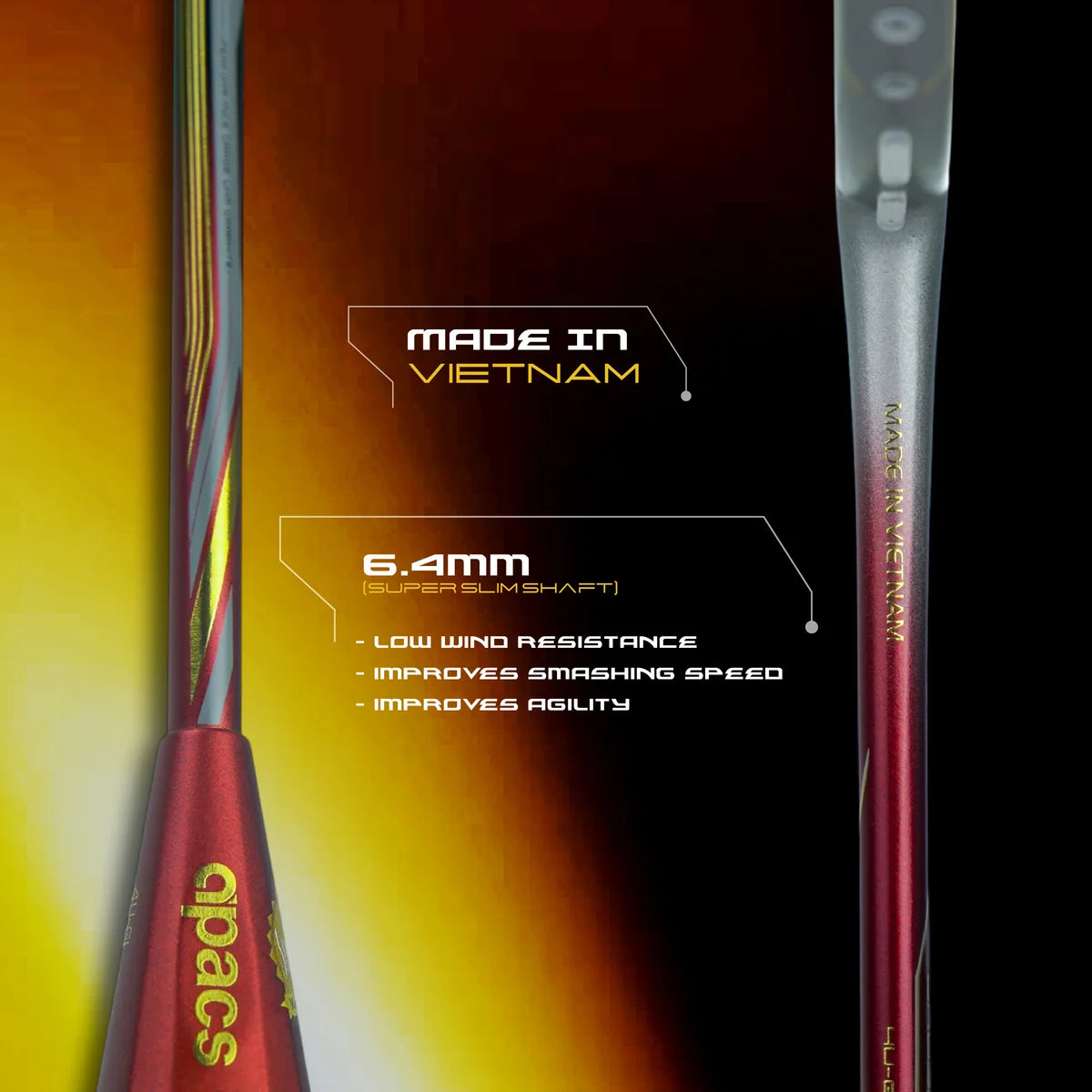 APACS Cross Court Control Badminton Racket
