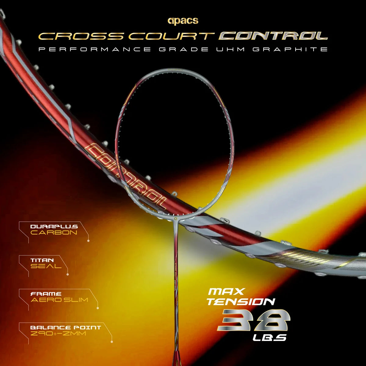 APACS Cross Court Control Badminton Racket