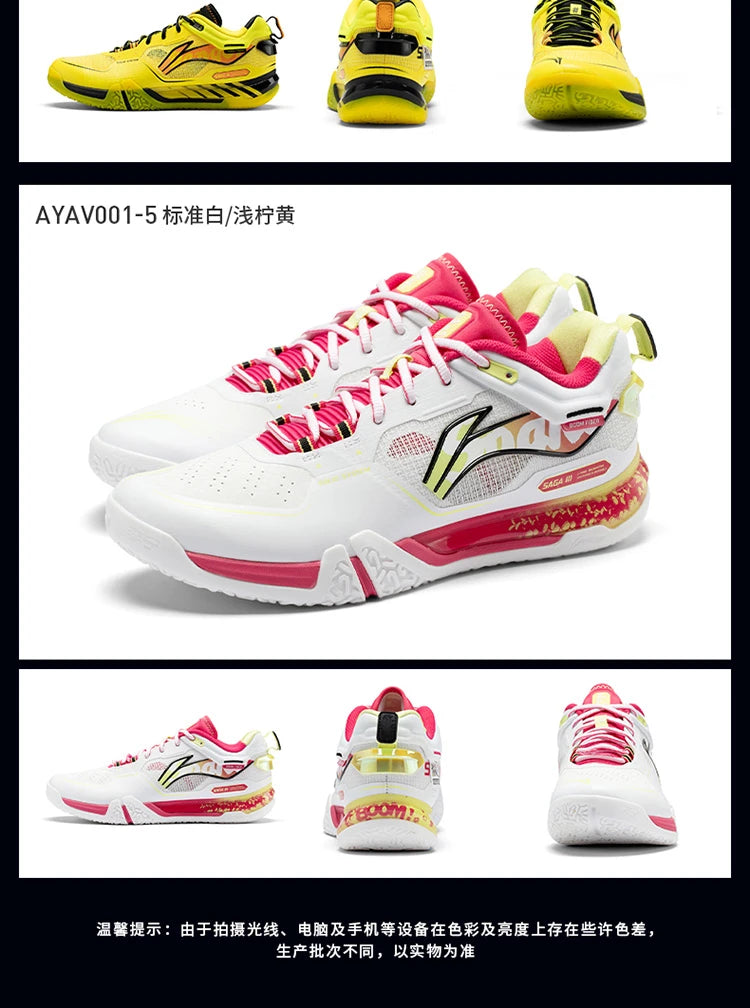 Li-Ning Saga 3 III Pro Non-Marking Badminton Shoes – Lightweight Grip & Stability