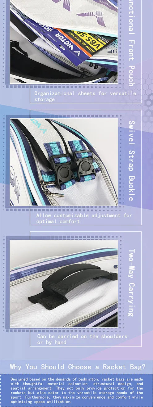 Victor BR9215 Grey/Navy Blue Badminton KitBag