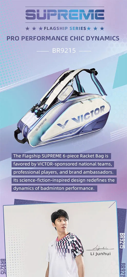Victor BR9215 Grey/Navy Blue Badminton KitBag