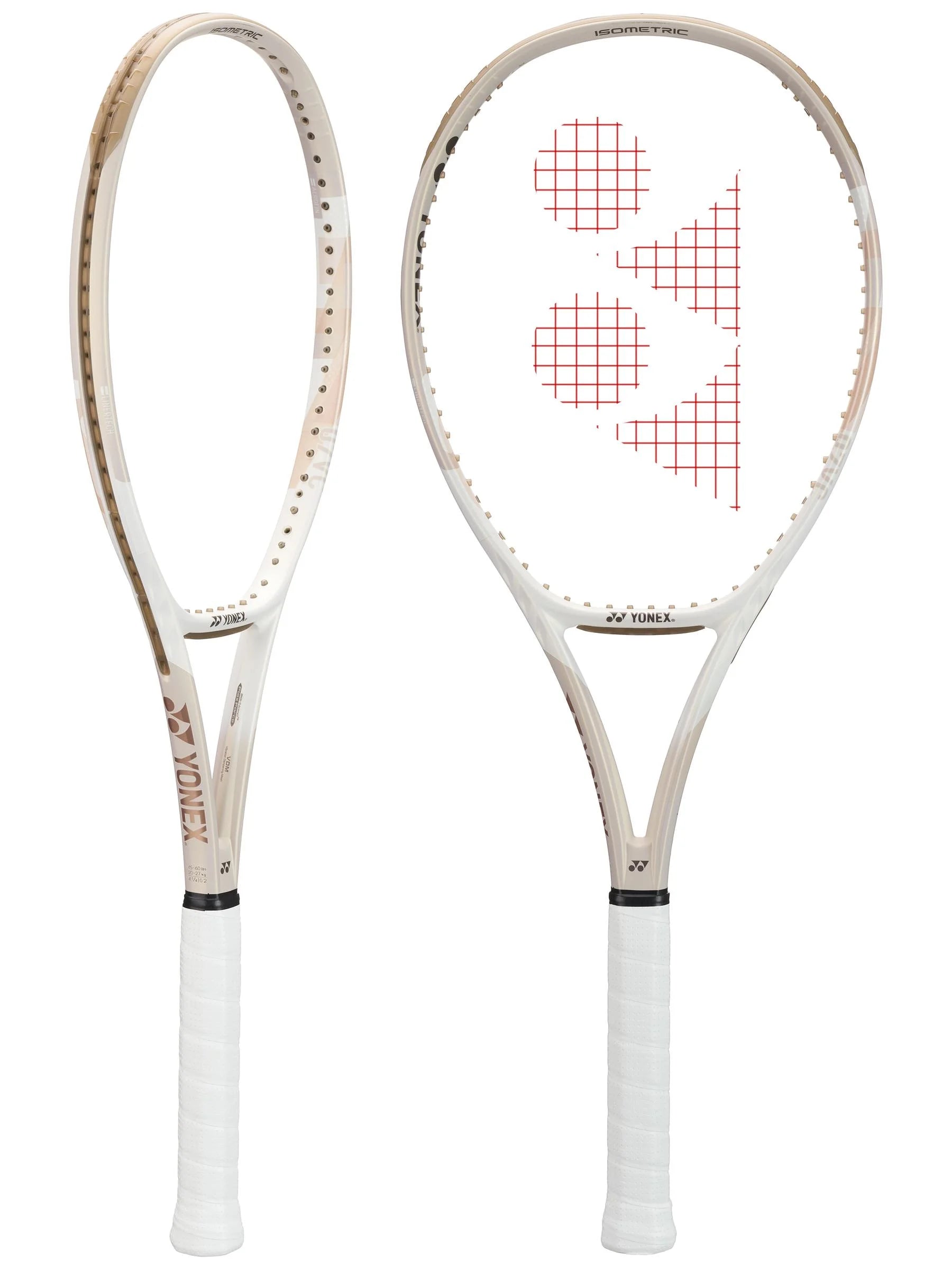 Yonex VCORE 95 Sand Beige tennis racquet front view