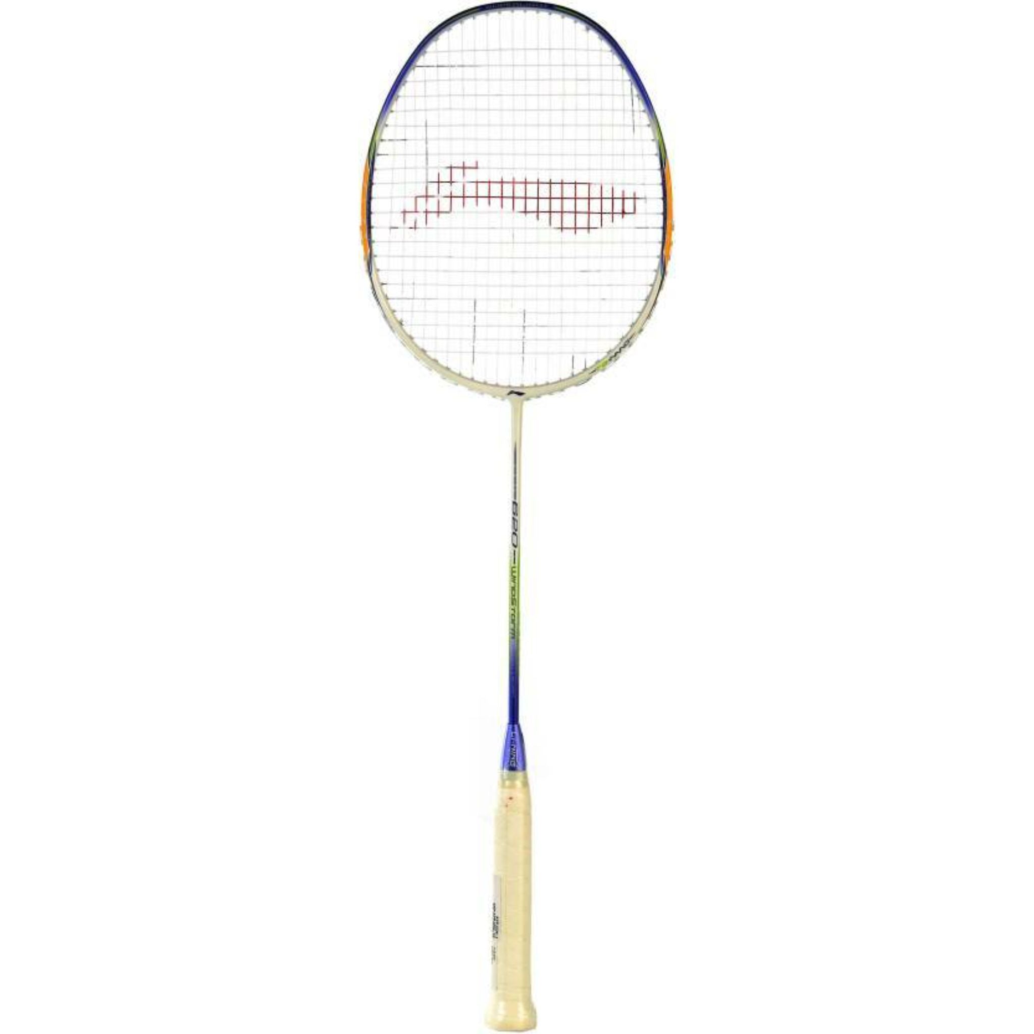 LI-NING 620 Windstorm Carbon Fiber Badminton Racquet, Size S2 (White/Yellow)