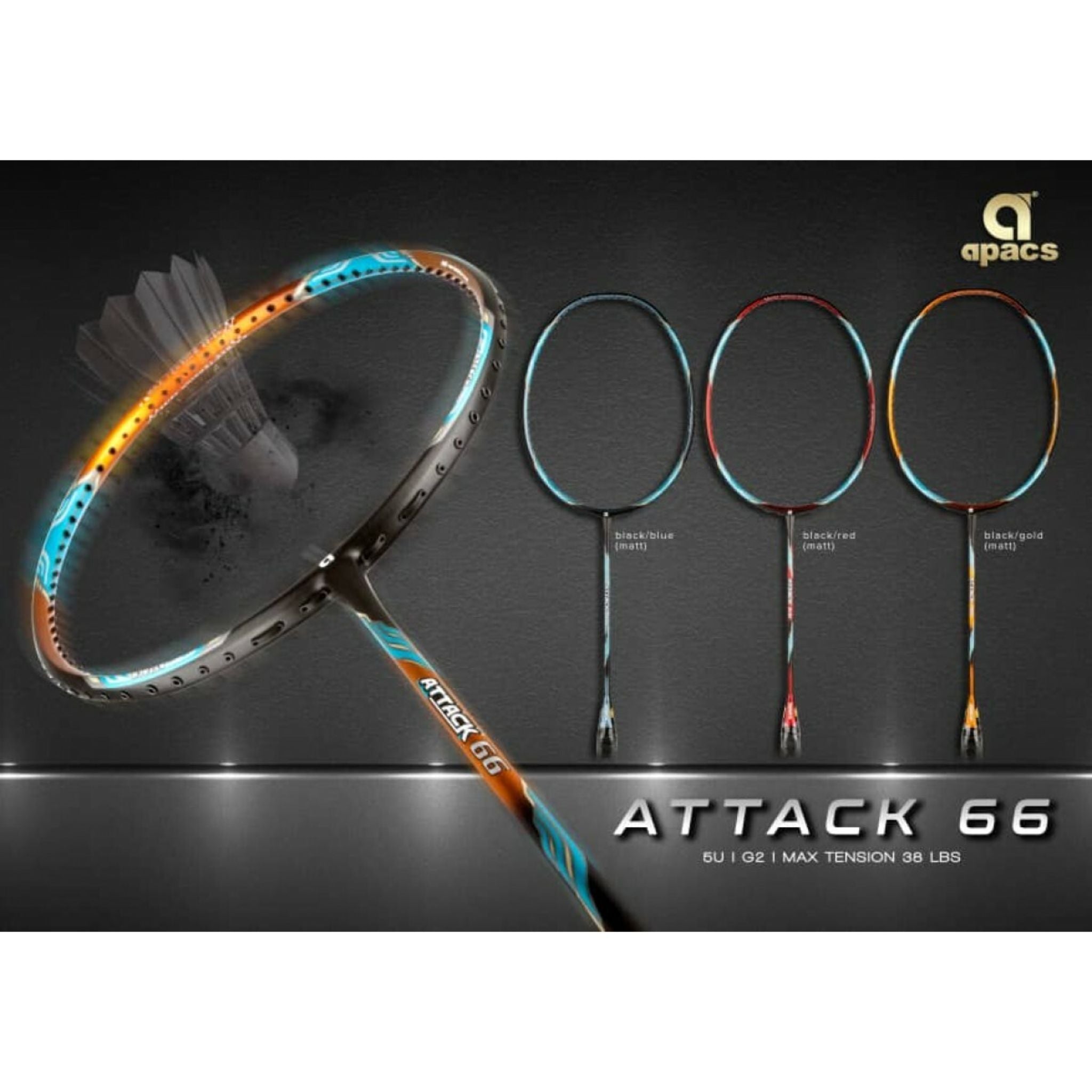 Head Heavy Badminton Racket | APACS Attack 66 - TriplePointSports