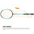 Flex Power Air Blade 99 Mega Tension - 33LBS Full Graphite Badminton Racquet with Full Racket Cover Navy Blue, Green