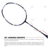 Flex Power Fierce 35 Mega Tension - 33LBS Full Graphite Badminton Racquet with Full Racket Cover Black, Silver